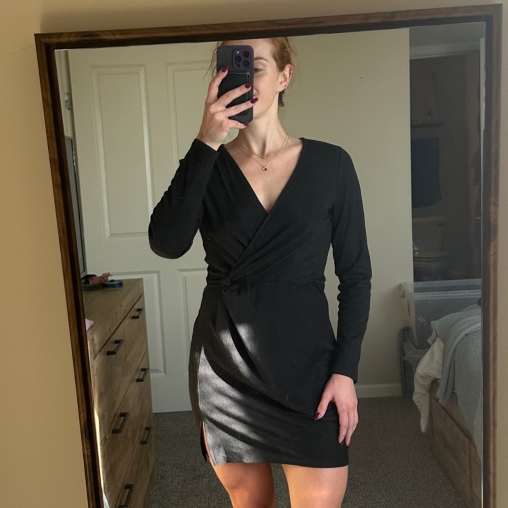 Trixxi Black Long Sleeve Dress